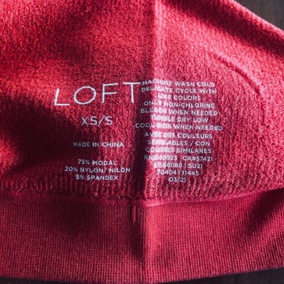 LOFT Daydream Bandeau Bralette in Bright‎ Cherry. Size XS/S - NWT - Picture 4 of 5